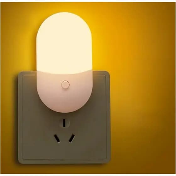 Abajur Luminaria Com Led De Tomada Com Botao 8,8x5cm Infantil aconchegante