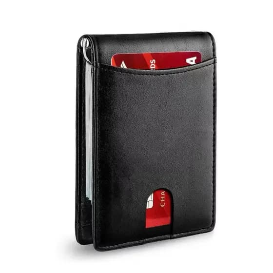 CARTEIRA MASCULINA SLIM COM PRENDEDOR DE DINHEIRO