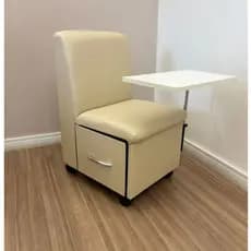 CADEIRA CIRANDA MANICURE MESA REGULAVEL BEGE POLTRONA
