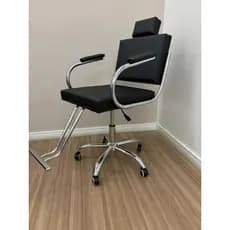 CADEIRA PARA SALÃO E MAQUIAGEM BASE GIRATORIA PRETA