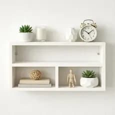 Nicho Decorativo de Parede Preto 50x25x10 cm – Prateleira Moderna para Sala, Quarto, Cozinha e Banheiro