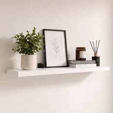 Prateleira Nicho de Parede 40x20 cm Branca Decorativa com Suportes, Parafusos e Buchas – Quarto Sala Cozinha Banheiro