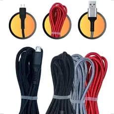Cabo V8 Micro Usb Nylon Reforçado 2 Metros Android Preto