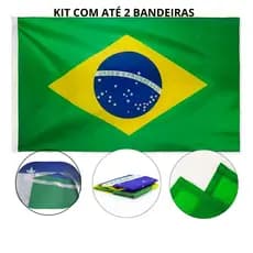 Bandeira Do Brasil Oficial Dupla Face (1,50 X 0,90)
