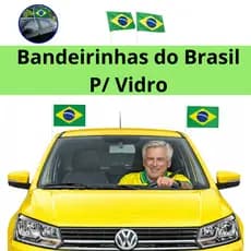 BandeirInhas do Brasil para Carro | Bandeirinha para Vidro Lateral Automotivo Torcida Brasil copa