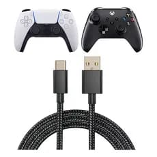 Cabo Carregador Tipo C Controle Ps5 Xbox Series 2 Metros Cor Preto