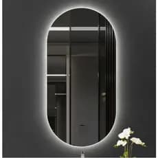 Espelho Oval Orgânico 80x50cm e 40x50cm Com LED ou Sem LED Luz Quente e Fria Banheiro e Quarto
