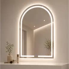 Espelho Oval com LED 80x50cm Moderno Elegante e com Botão Touch