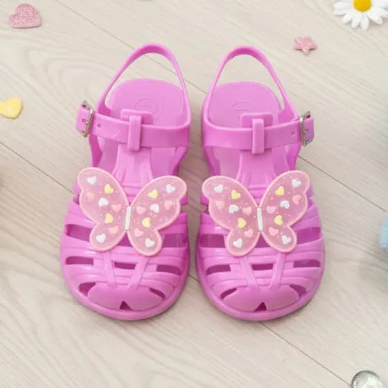 Sandália infantil Menina Feminina Papete Leve Confortável Borboletinha Fofa Delicada