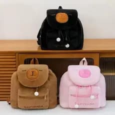 Mochila De Capivara Pelúcia Fofa Multiuso Infantil Bolsa Baz
