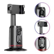 Gimbal Suporte Celular 360 Rastreamento Facial Inteligente Cor Preto