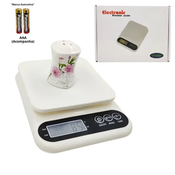 Balança de Cozinha 1g até 10kg Painel Digital de Led