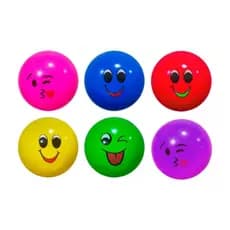 Kit 06 Bola Colorida de Emojis em Vinil para Festas e Eventos