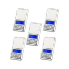 Kit 05 Mini Balança De Bolso Precisão De 0,1 Até 500 Gramas