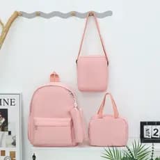Aislinn Bolsas feminina，Kit 4 mochila feminina, mochila escolar multifuncional, bolsa de estudante, mochila, estojo