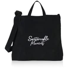 Jaedo Bolsa tote com letras bordadas de grande capacidade, bolsa transversal de veludo cotelê, bolsa de ombro