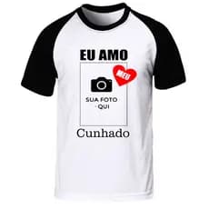 camiseta eu amo meu cunhado personalizado com foto tshirt camisa