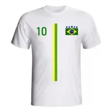 Camisa Brasil Infantil adulto Verde Amarelo Com Nome Personalizado
