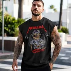 Camiseta Regata Machão Masculina Metallica Zombie streetwear rock masculino