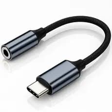 Adaptador DAC 16BITS 48KHZ USB-C Para Fone De Ouvido  Áudio 3.5mm P2/P3  Cabo com CHIP DAC
