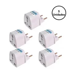 KIT Adaptador Tomada Universal Padrão Europeu Uk Para Brasil - europeu/brasil