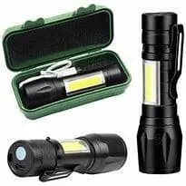 Mini Lanterna Tática Com Led E Zoom Recarregável Usb Lanterna De Mao B-MAX 8400