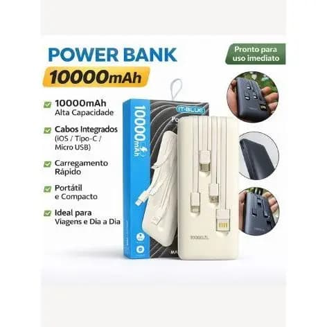 Carregador Portatil Power Bank Max-0534 10.000mha Preto Cor PretoCarregador Portatil Power Bank Max-0534 10.000mha Preto