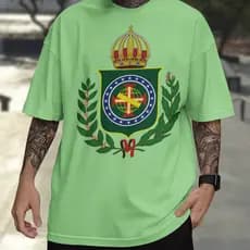 Camiseta Impérial Brasileira Camisa do Império do Brasil 100% Algodão Estampa Patriotica