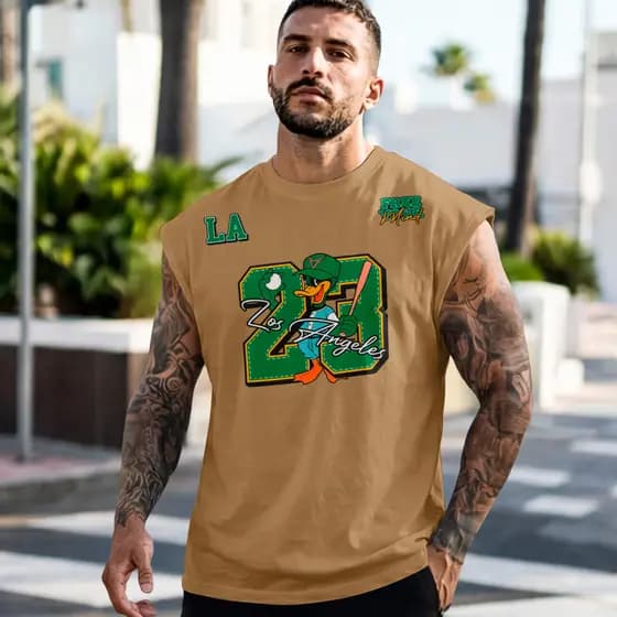 Camiseta Regata Machão 23 Duck Regata Academia 100% Algodão Masculina Estampada