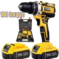 Parafusadeira Furadeira de Impacto 21v 2 Baterias Com Maleta e Acessórios Completo parafusadeira a bateria furadeira