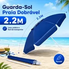 Guarda-Sol Gigante Ombrelone Reforçado 1,9m para Piscina Área Externa e Jardim