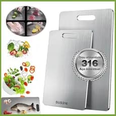 49X60cm Tábua De Corte 316 Aço Inoxidável Antibacteriana À Prova De Mofo tábua de cozinha
