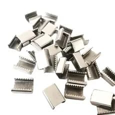 100 Chapinhas Dentada Garra Para Cordão De 12mm Fixador