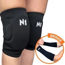 Kit Joelheira Vôlei N1 Slide Brinde Manguito Antebraço Kanxa