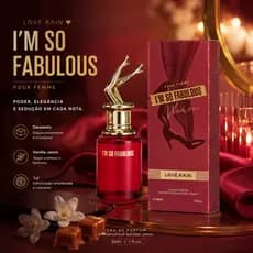 Perfume Feminino Importado Premium 30ml Lové Rain Longa Duração Caramelo Baunilha Jasmim Doce Alta Fixação