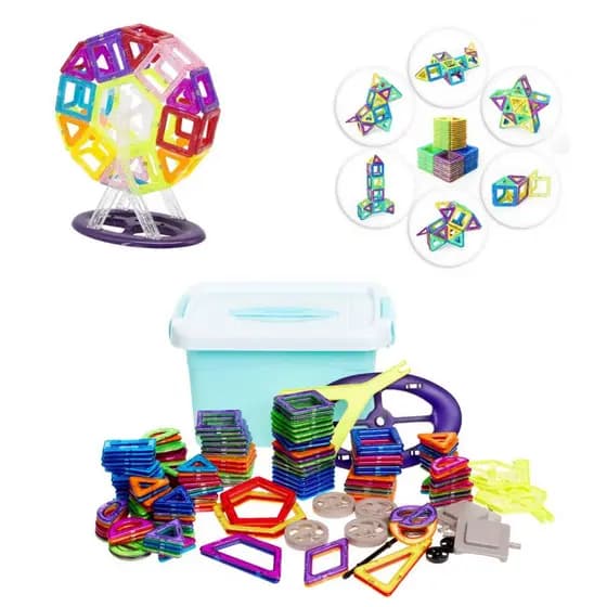 Brinquedo de Montar Blocos Magnéticos Educativo