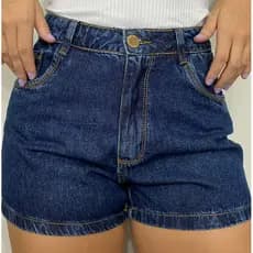 Short Jeans Feminino Bordado Sem Lycra