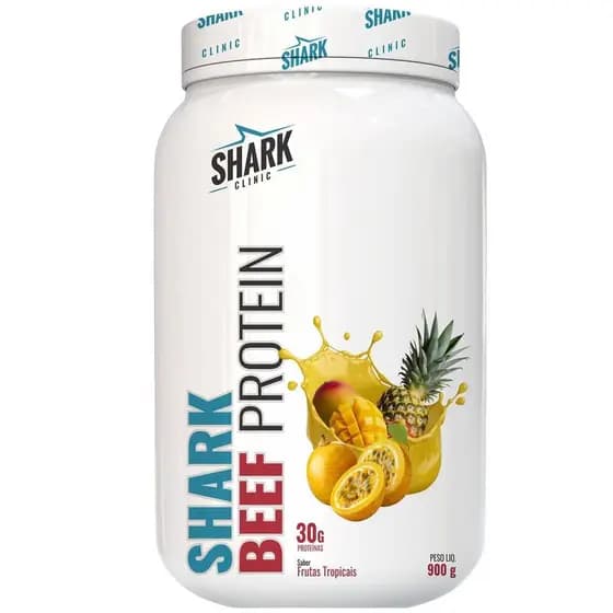 Beef Protein 900g Shark Pro Proteína da Carne Zero Lactose Hipertrofia