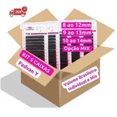Kit 5 cílios FADVAN YY volume brasileiro 0.07D ENVIO IMEDIATO