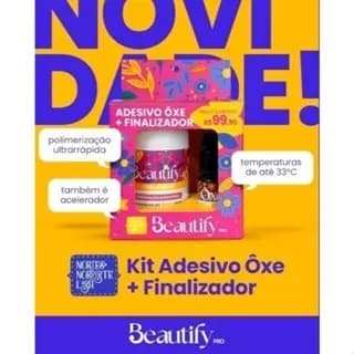 KIT FINALIZADOR  50ML + COLA ADESIVA OXE 3G BEAUTIFY - ENVIO IMEDIATO