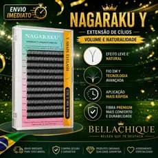 Cílios Y Nagaraku Volume Brasileiro 0.07D - Curvatura D - ENVIO IMEDIATO