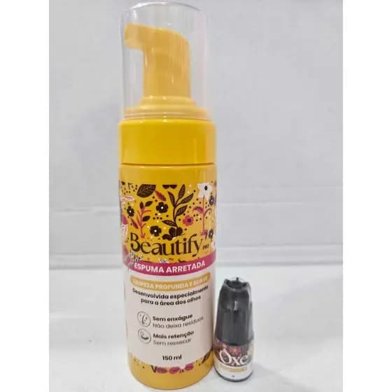 KIT OXE ESPUMA + COLA ADESIVA DE CÍLIOS