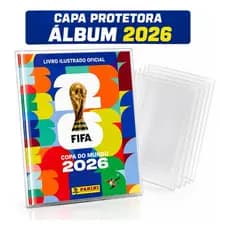 Capa Protetora Transparente Para Álbum Copa Do Mundo 2026 Figurinhas Panini