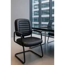 Poltrona Presidente Fixa Preta Conforto E Design Premium Zi Store