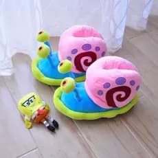 Chinelos Fofos Do Bob Esponja Com Salto Em Forma De Caracol , Para Casa