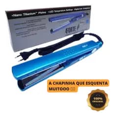 Chapinha Profissional Nano Titanium 450°f Prancha Alisador Progressiva de Cabelo Bivolt 110V/220V