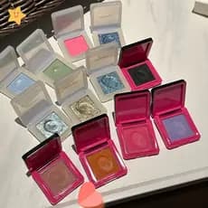 Purê de batata ceroso macio monocromático glitter sombra transparente perolado brilho fino iluminar os olhos deitados S