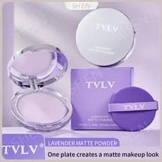 Creme de configuração de maquiagem lavanda, à prova d'água, à prova de suor, maquiagem de longa duração, reparação, bril
