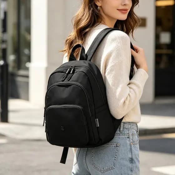 TOMI MITO Mochila Media Simple Feminina Escolar Moda Casual Universitária Viagem Diario X207