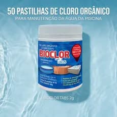 50 Mini Pastilhas de Cloro para Manter a Limpeza de Piscina Plásticas Infláveis - Bioclor Tabs